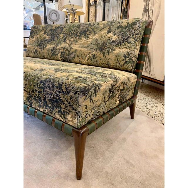 Brown Settee in the Robsjohn-Gibbings Style For Sale - Image 8 of 12