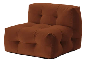 Not-a-Sofa Lounge Chair in Chocolate Velour from EMKO