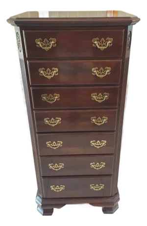 Vintage Ethan Allen Georgian Court Collection Solid Cherry Lingerie Chest.