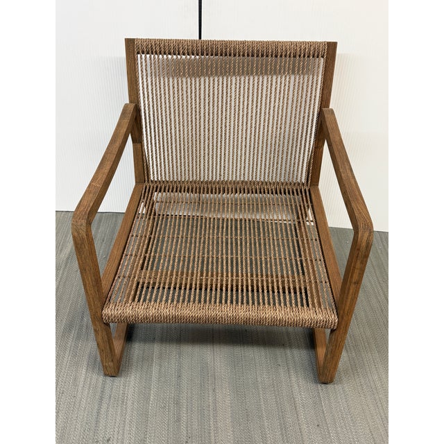 Brownstone Teak Wood Accent Chair, Prototype For Sale - Image 11 of 12