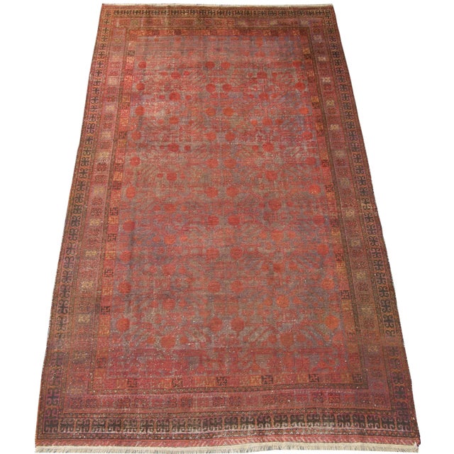 Late 19th Century Late 19th Century Late-19th Century Khotan Samarkand Rug For Sale - Image 5 of 5