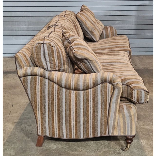 Stickley Late 20th Century Stickley Three Cushion Down Filled Sofa Front Casters For Sale - Image 4 of 8