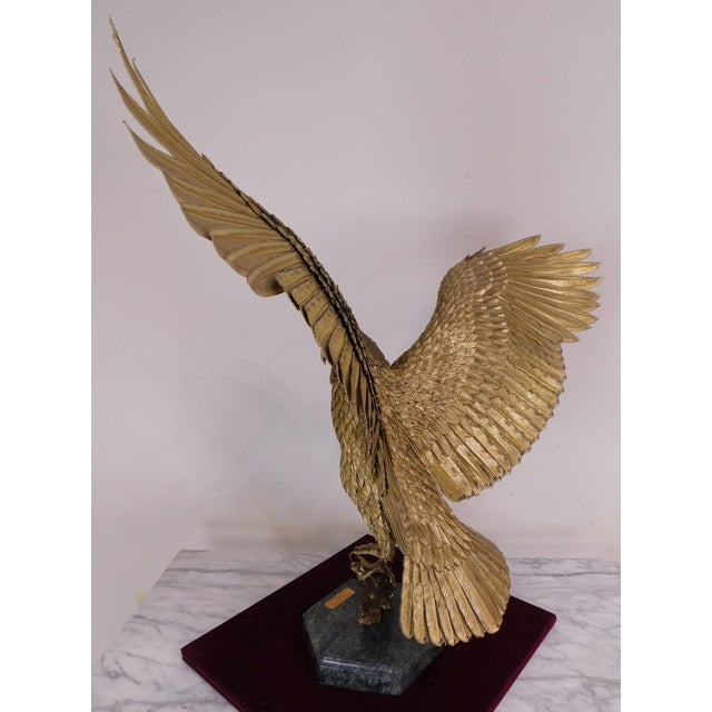 Wind Swept By Robert Signorella Sculpture Of Baled Eagle Landing 1124