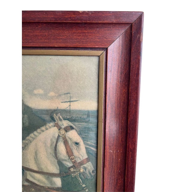 1950s Framed Medieval Print After Edwin Austin Abbey “Sir Galahad Passes From the Land” For Sale In Los Angeles - Image 6 of 8