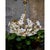 Metal 1970s Mid-Century Modern Italian Floral Chandelier in White Murano Glass and Brass For Sale - Image 7 of 7