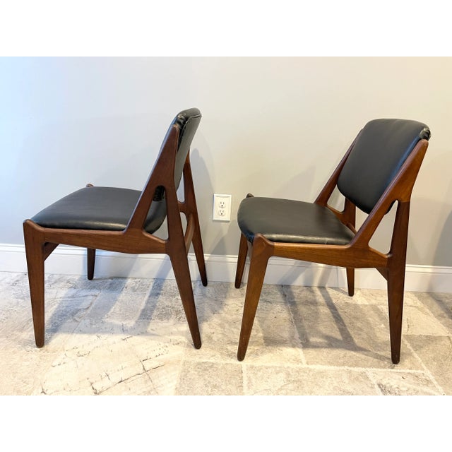 2 Arne Vodder attributed Tilt Back Chairs. Sturdy and strong. No wiggle wobbles. The backs automatically tilt to adjust to...