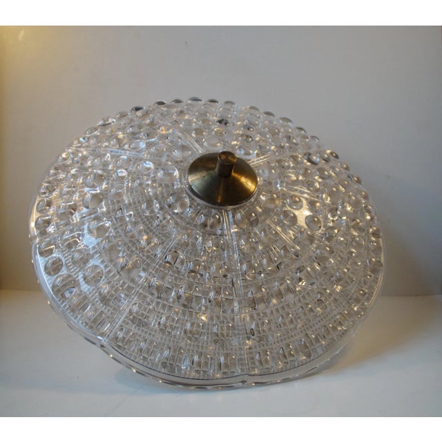Vintage Floating Crystal & Brass Chandelier by Carl Fagerlund for Orrefors, 1950s For Sale - Image 6 of 8