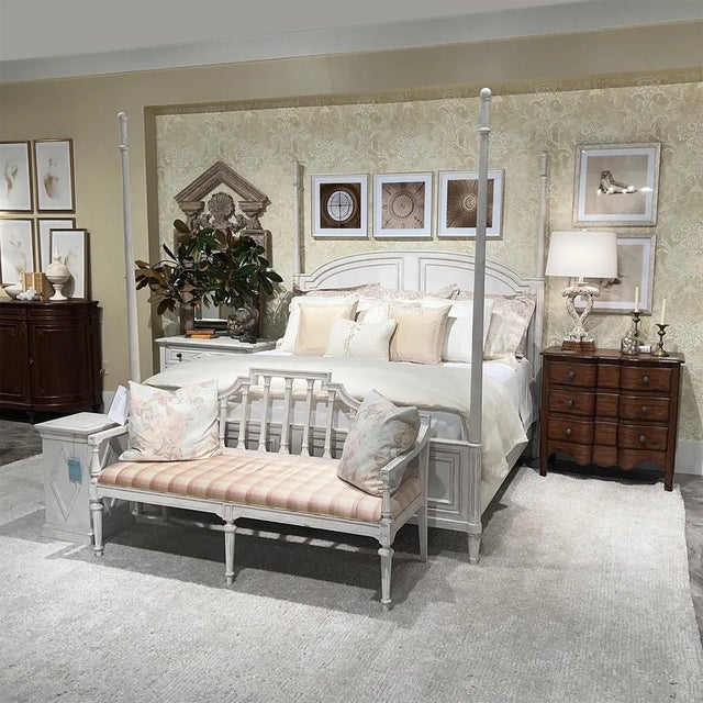 King Sized Painted Poster Bed For Sale In Greensboro - Image 6 of 9