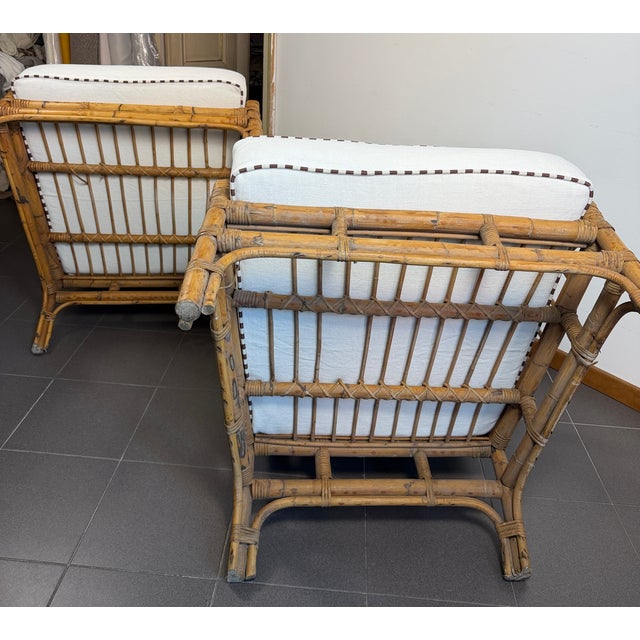 Vintage Bamboo Armchairs, 1990, Set of 2 For Sale - Image 10 of 15