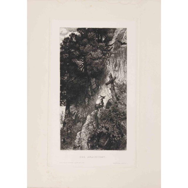 Etching after Bocklin, realized in the early 20th Century. Titled in the plate in bottom center. Published by Druck &...