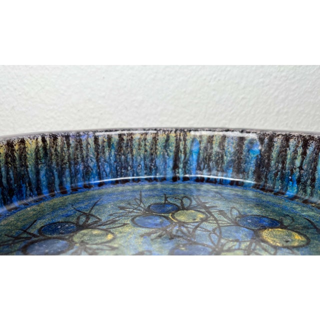 Mid-Century Modern Large Mid-Century Modern Danish Studio Pottery Bowl from Bangholm, 1960s For Sale - Image 3 of 18