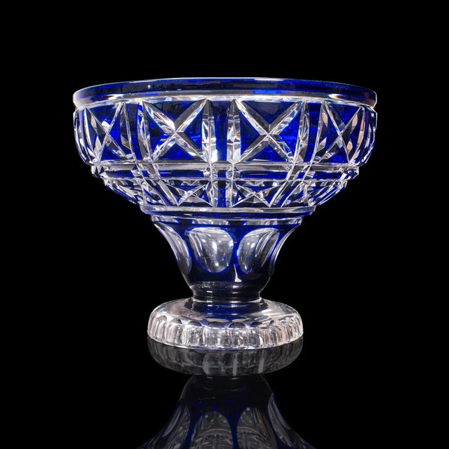 This is a vintage decorative bowl. An English, glass fruit dish, dating to the early 20th century, circa 1930. Offers...