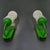 Metal Mid-Century German Green and Clear Glass Wall Sconce Lights, 1960s, Set of 2 For Sale - Image 7 of 17