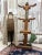 19th Century Dutch Elm Hall Stand with Mirror, Coat Hooks and Umbrella Holders For Sale - Image 6 of 8