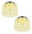 Mid-Century Modern Amber Bubble Glass Ceiling Lights by Helena Tynell for Limburg, Germany, 1960s, Set of 2 For Sale