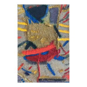 Contemporary Abstract Acrylic on Hessian Scrim and Canvas "Crack Loud" by Anthony Frost
