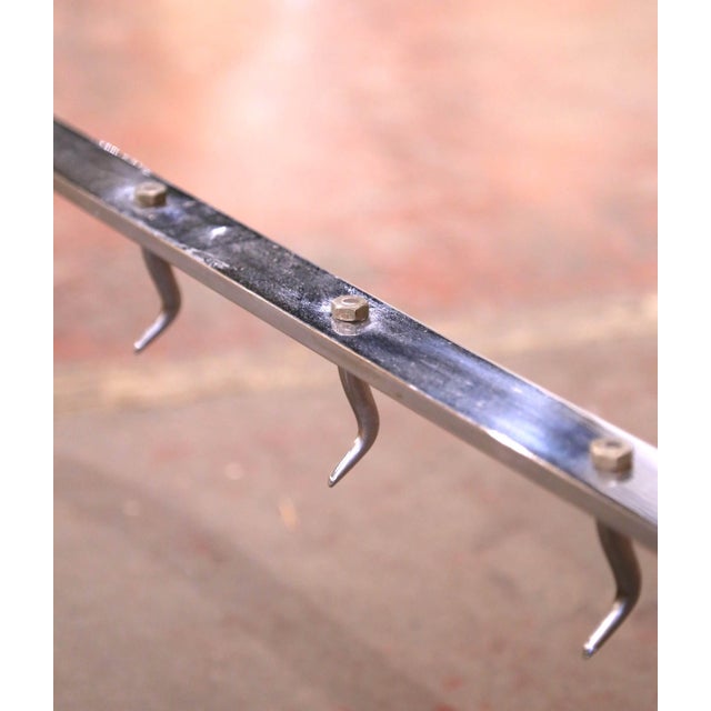 Mid-Century French Chrome Pot and Utensil Wall Rack For Sale - Image 4 of 9