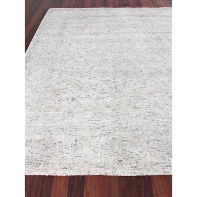 Exquisite Rugs Biron Handmade Wool & Viscose Beige & Brown - 8'x10' For Sale - Image 4 of 8