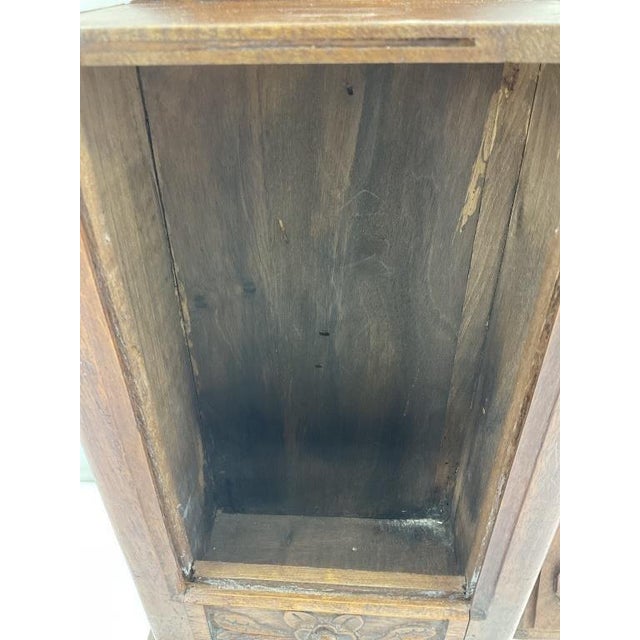 French Provincial Antique French Walnut Fariniere | Hand-Carved Flour Box, Provencal Dough Bin For Sale - Image 3 of 7