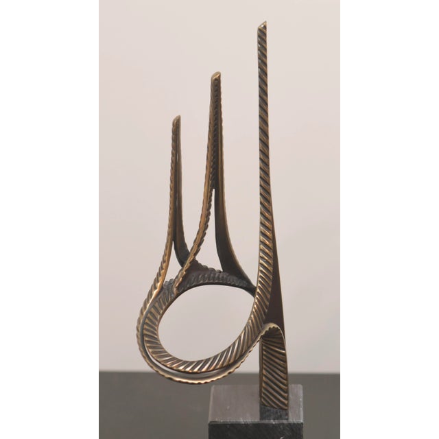 Abstract Signed Bob Bennett Bronze Abstract Modernist Sculpture of the Golden Gate Bridge For Sale - Image 3 of 12