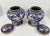 Chinoiserie Vintage Chinese Cloisonné Cobalt Blue Floral & Bird Ginger Jars – Pair For Sale - Image 3 of 4