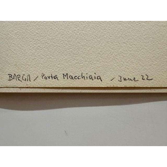 Henry Emil Salloch Original Watercolor on Paper Porta Macchiaia, Barga, Italy. 1970. For Sale - Image 4 of 7