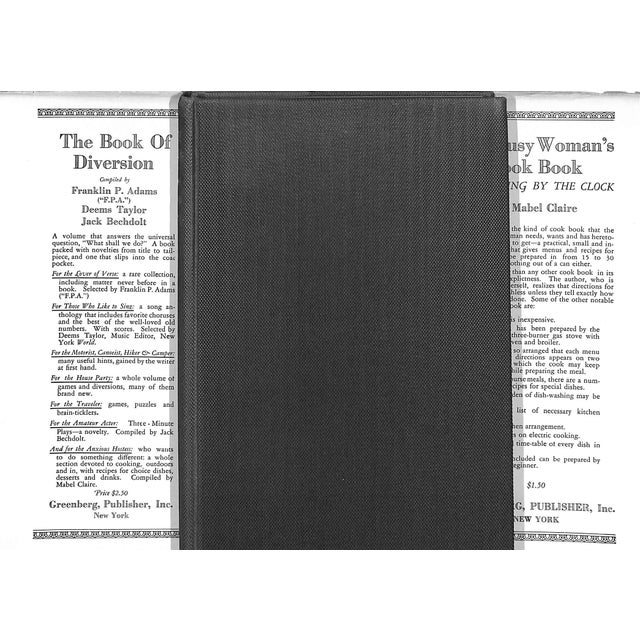 Traditional "The Book of Diversion" 1925 Adams, Franklin P., Taylor, Deems, Bechdolt, Jack [Compiled By] For Sale - Image 3 of 6