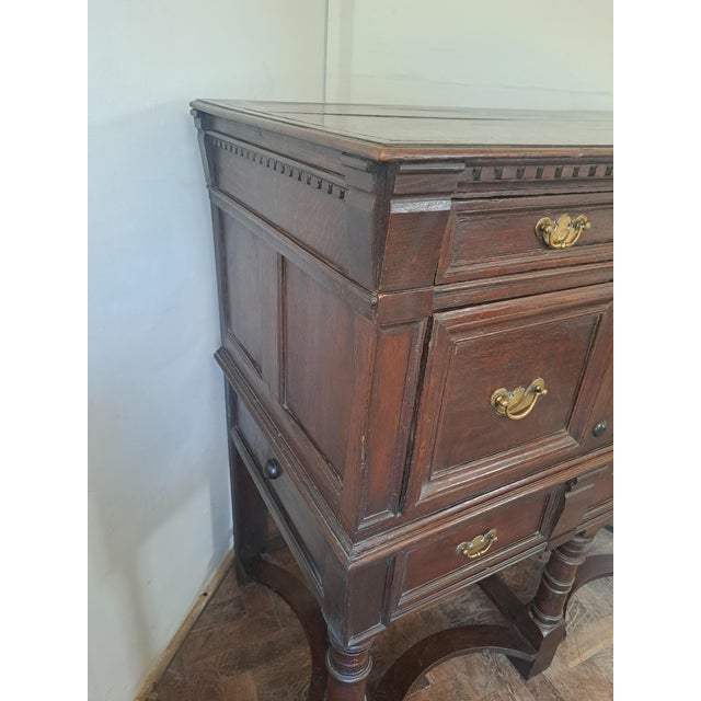 Jacobean Oak Chest on Stand, 1690 For Sale - Image 4 of 8