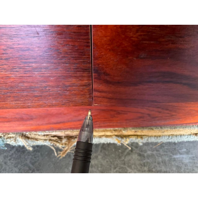 Maroon Arne Wahl Iversen for Vinde Mobelfabrik Mid Century Rosewood Dresser For Sale - Image 8 of 18