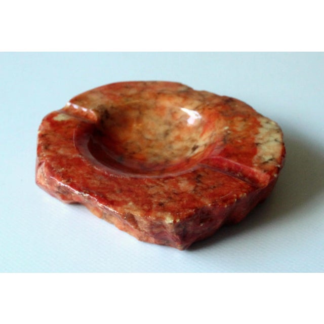 Handcarved Italian Alabaster Ashtray, Vintage From the 1970s For Sale - Image 4 of 6