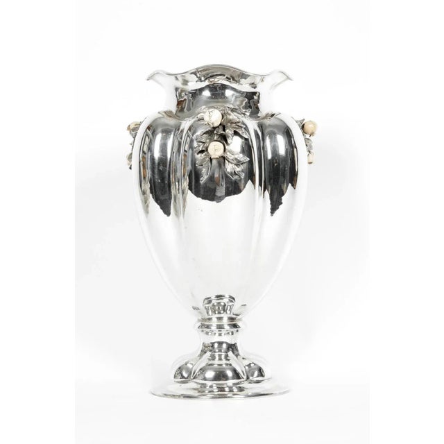 Antique Sterling Silver Centerpiece / Flower Vase For Sale - Image 9 of 11