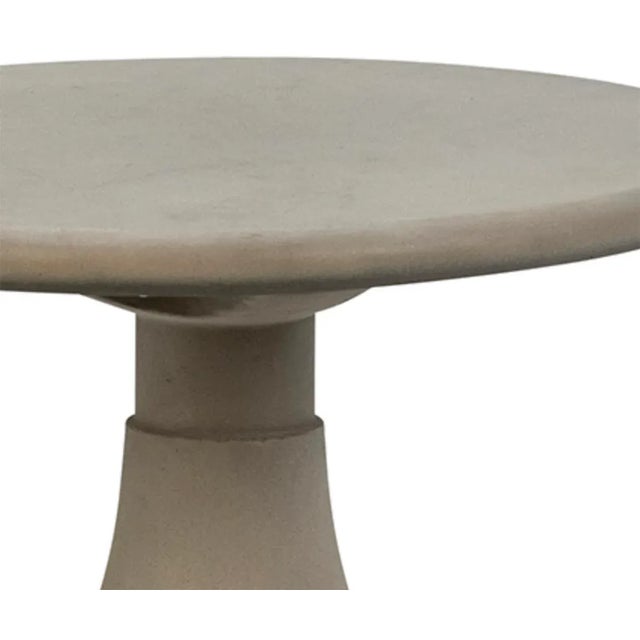 Outdoor Modern Cement Mixed Drop Side Table For Sale In Los Angeles - Image 6 of 7