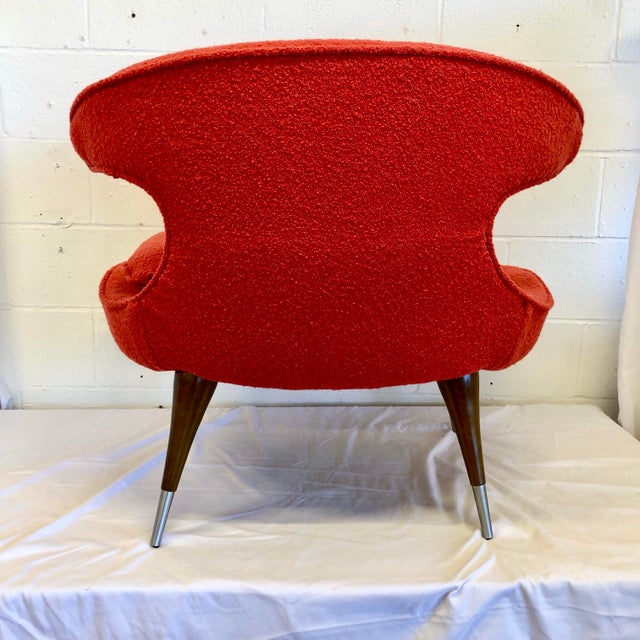 Horn chair by Karpen of California from 1960’s. This iconic chair has a distinctive curved back with horn shape ends....