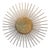 Spanish Gold-Leaf Gilt Metal Sunburst Ceiling Fixture, 1960s For Sale
