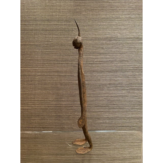 Tribal African Dogon Iron Figure For Sale - Image 3 of 3