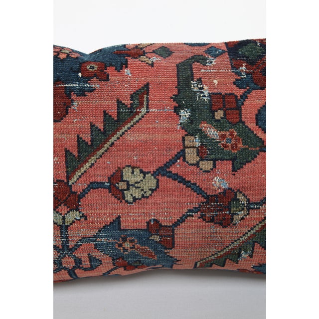 Mid 20th Century Embroidery Vintage Throw Sumak Pillow Case -16'' X 24'' For Sale - Image 5 of 8