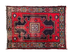 Vintage Wool Motif Rug-3’2’x4’4"