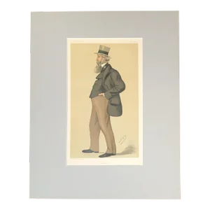 Antique Matted Vanity Fair Caricature by Spy "Dundee", 1882
