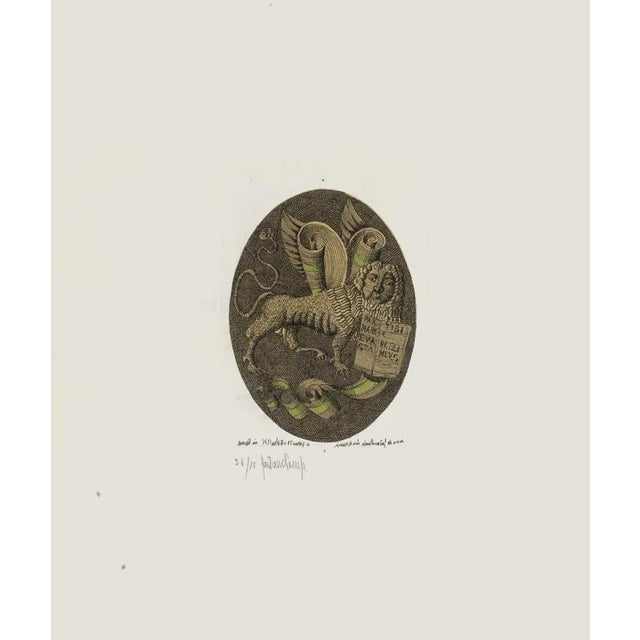Lion is an original color etching, realized by the Italian contemporary master, Gaetano Pompa. Hand-signed and numbered in...