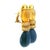 1980s Italian Carved Lapis Topaz Diamond 18k Gold Drop Earrings, Pair For Sale - Image 4 of 17