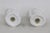 Mid 20th Century White Ceramic Salt and Pepper Shakers 2pc Pair Laughing Buddha Figurines For Sale In Miami - Image 6 of 10