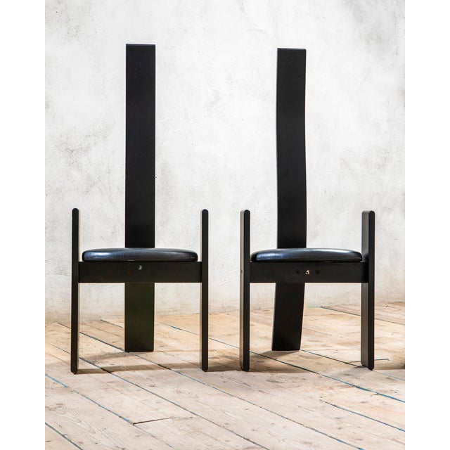 Vintage Golem Chairs by Vico Magistretti for Poggi, 1970s, Set of 6, in Good conditions. Designed 1970 to 1979 This piece...