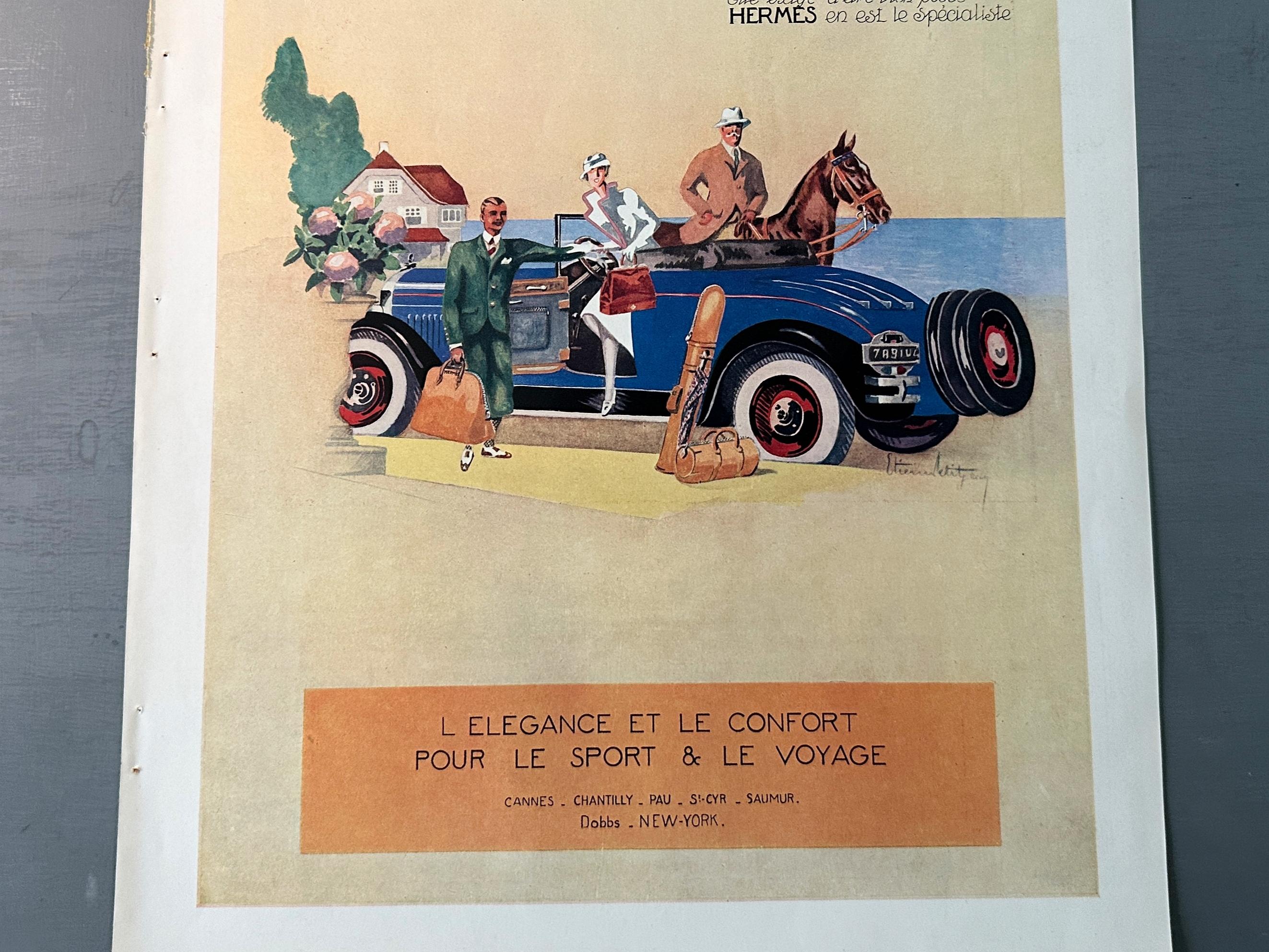 1926 Vintage French Authentic Hermes Advertisement Print by