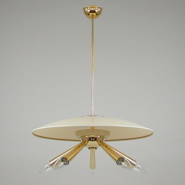 Brass Dome 5-Light Pendant, Italy, 1950s For Sale - Image 13 of 15
