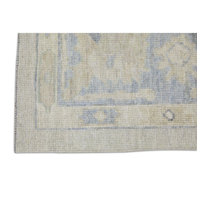 Modern Early 21st Century Neutral Handwoven Turkish Oushak Rug 8'4" X 9'11" For Sale - Image 3 of 7
