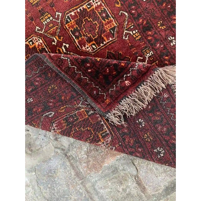 Tribal Hand-Knotted Kunduz Rug Runner - 2.8 X 9.2 Ft - Tribal Design For Sale - Image 3 of 6