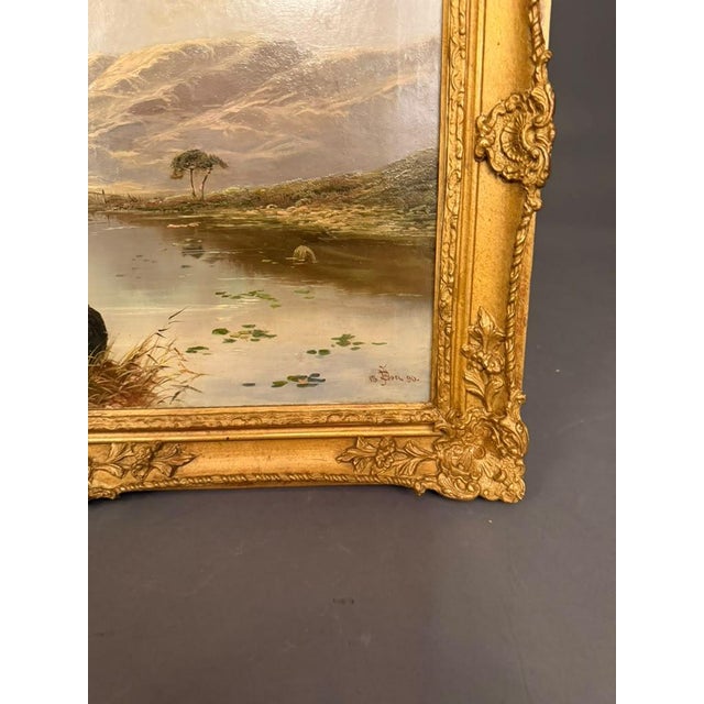 19th Century English Oil on Canvas Landscape, Signed N. Boel, Dated 1890 For Sale - Image 14 of 14