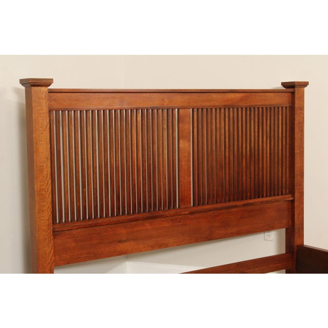 Stickley Stickley Mission Collection King Size Oak Prairie Bed For Sale - Image 4 of 12