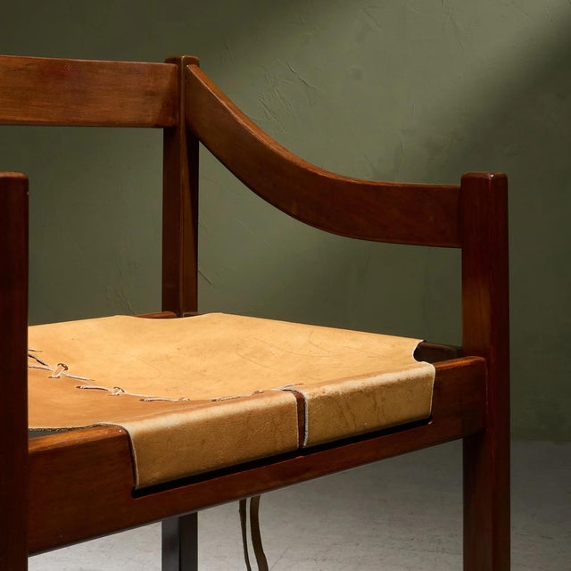 Brown Armchair with Leather Upholstery by Jean Gillon for Italma Brazil, 1960s For Sale - Image 8 of 10