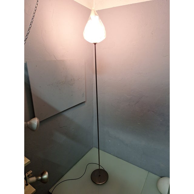 Leaf Floor Lamp in Transparent and White Murano Glass from La Murrina, 1980s For Sale - Image 6 of 15